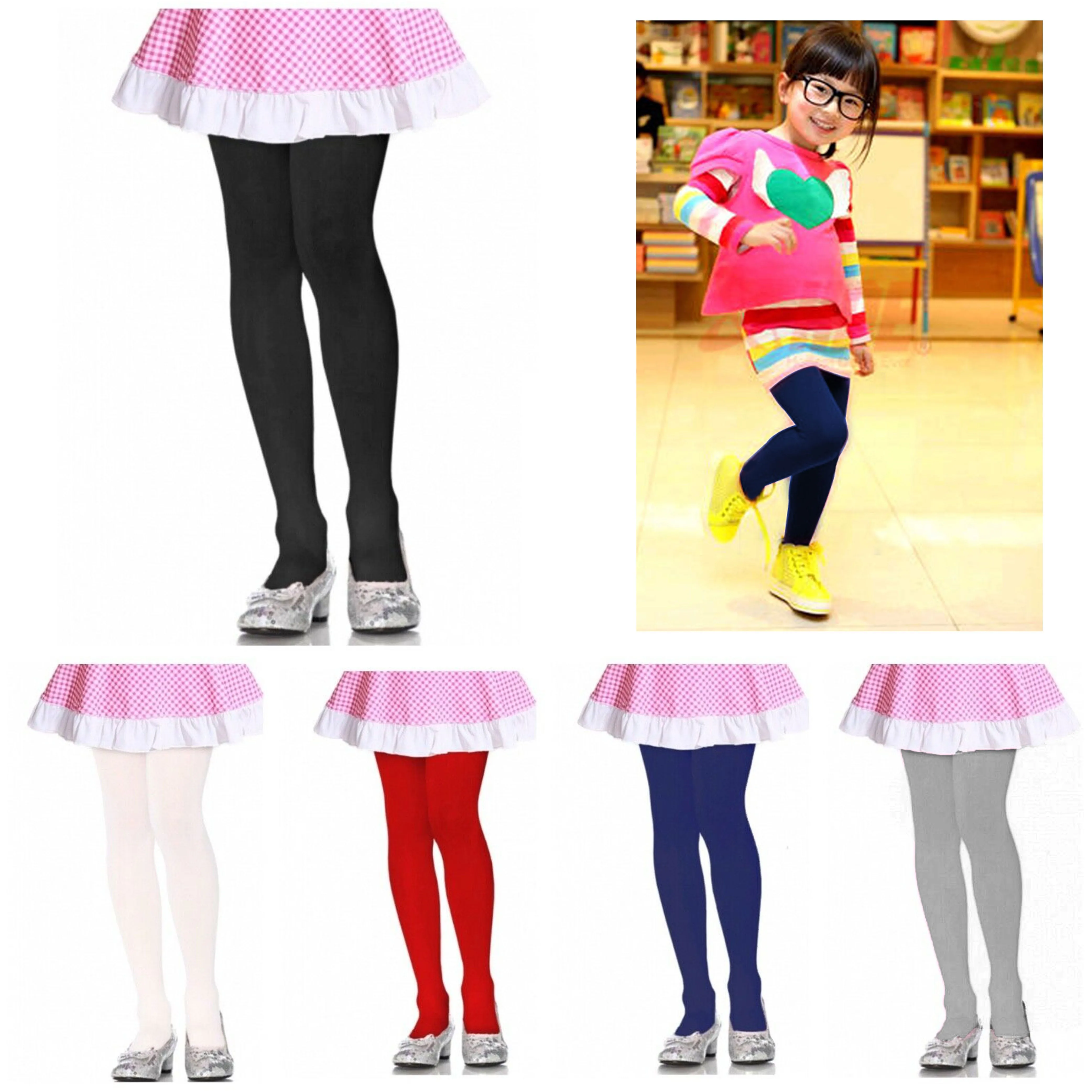 6 Pc Set Baby Kids Toddler Girls Stockings Socks Footed Tights Leg Warmer Small