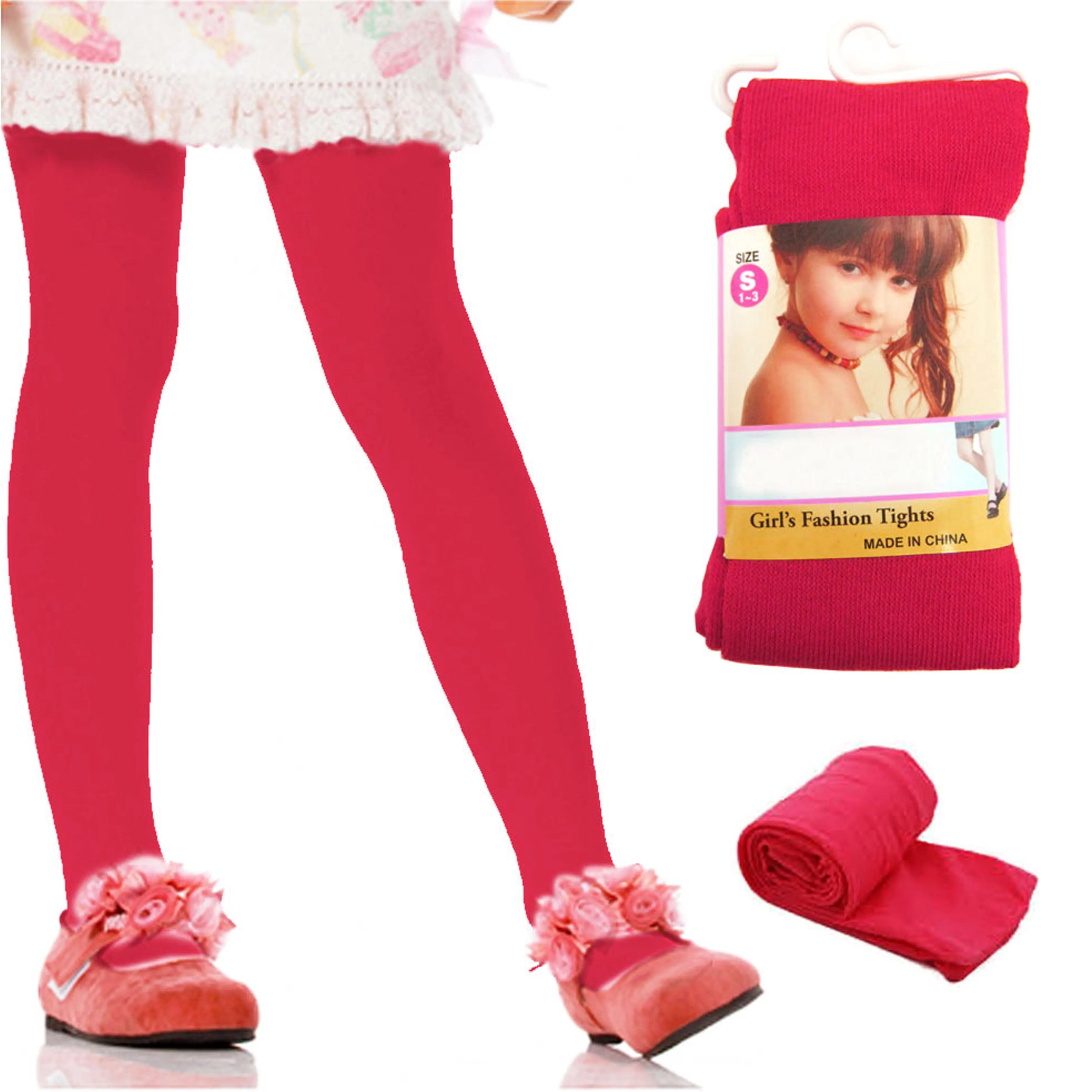 6 Pc Set Baby Kids Toddler Girls Stockings Socks Footed Tights Leg Warmer Small