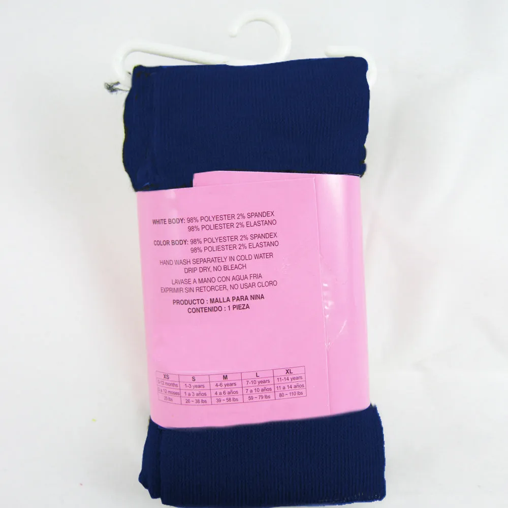 6pk Ballet Tights Footed Stockings Girls Dance Toddler Uniform Navy Medium 4-6