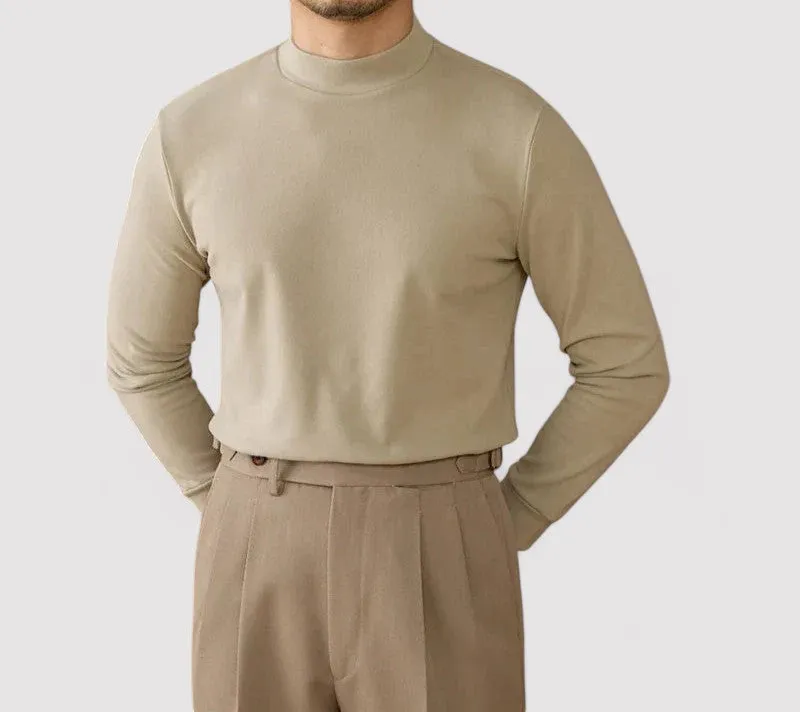 Ancien | Men's Soft Cashmere Half-Turtleneck Sweater