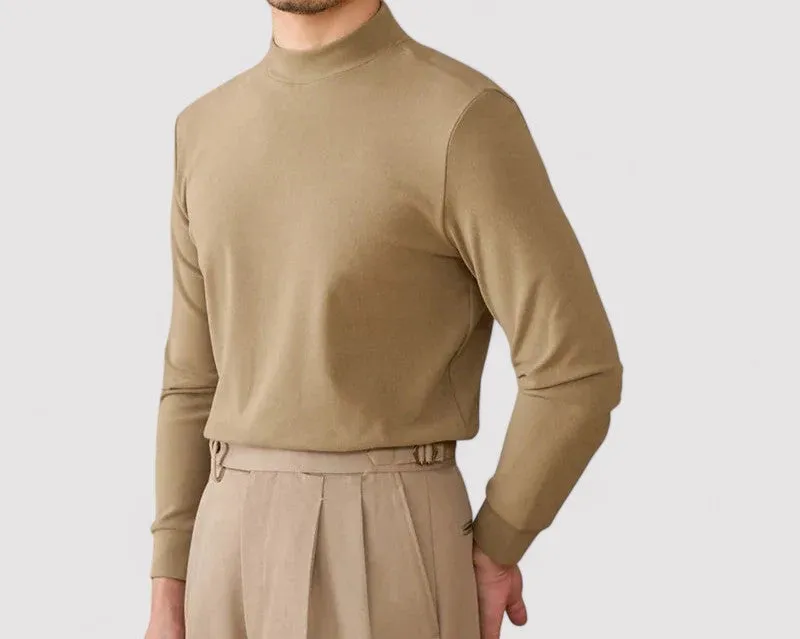 Ancien | Men's Soft Cashmere Half-Turtleneck Sweater