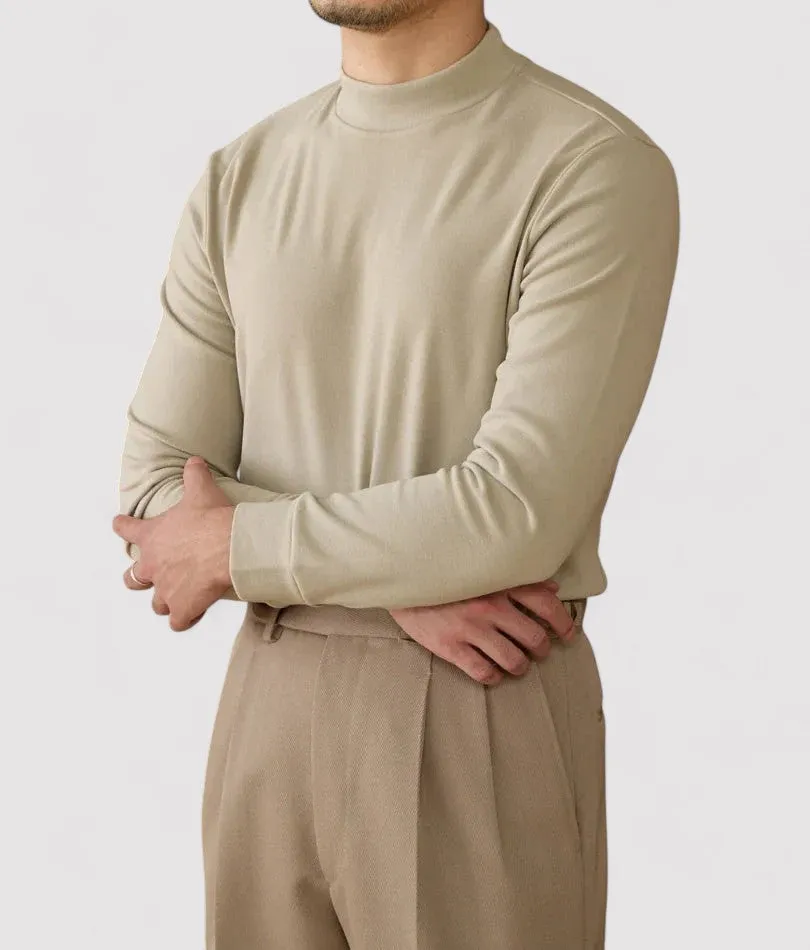 Ancien | Men's Soft Cashmere Half-Turtleneck Sweater