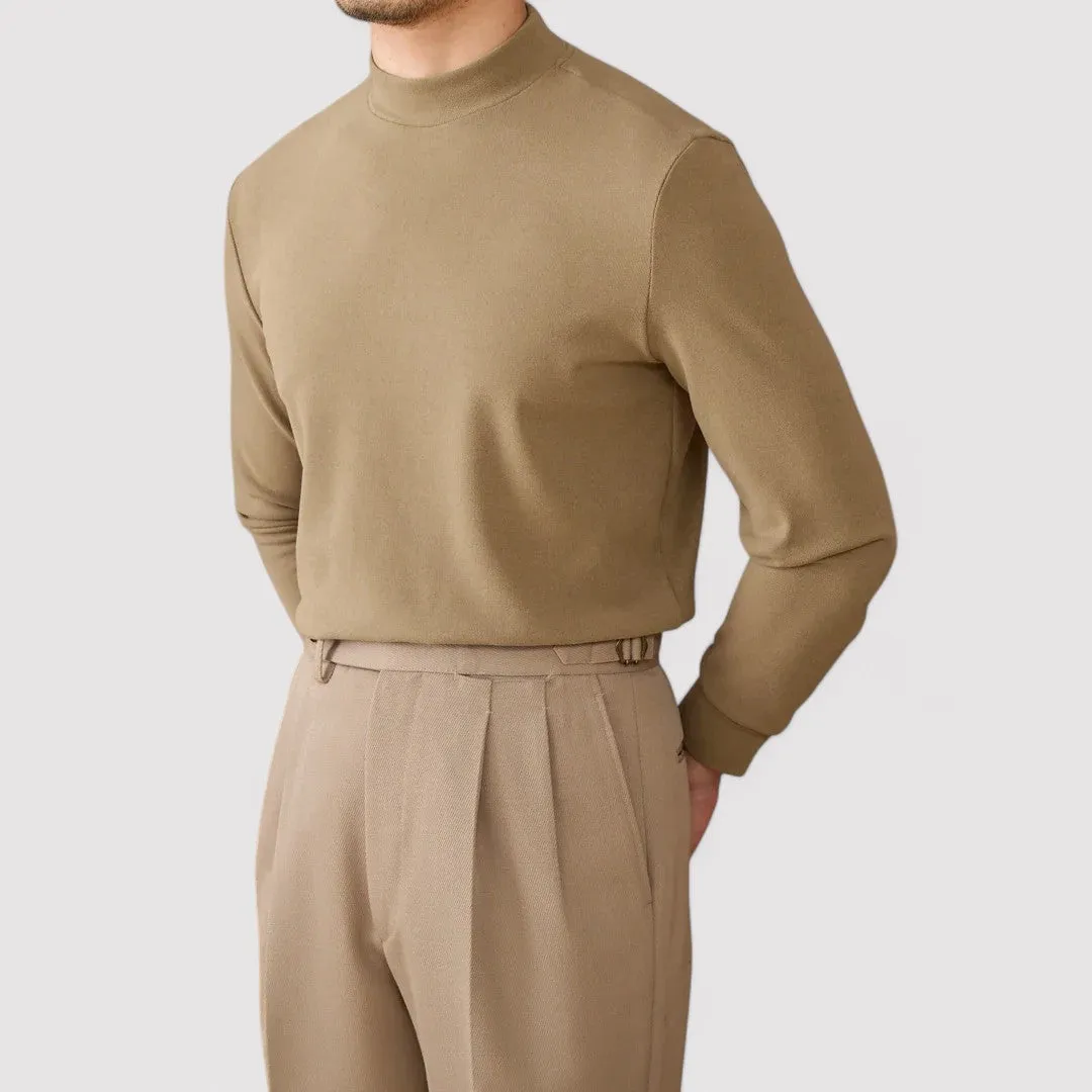 Ancien | Men's Soft Cashmere Half-Turtleneck Sweater