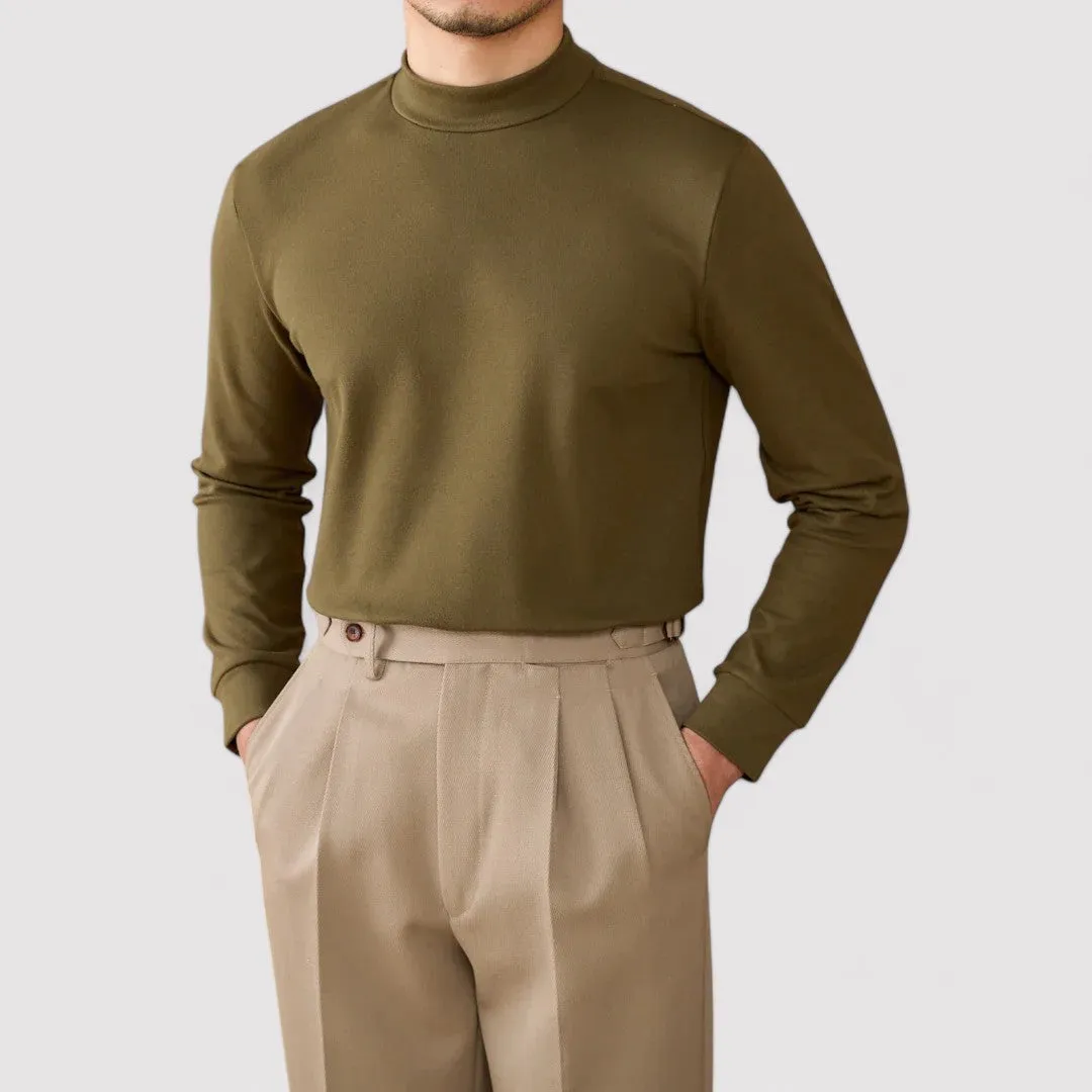 Ancien | Men's Soft Cashmere Half-Turtleneck Sweater
