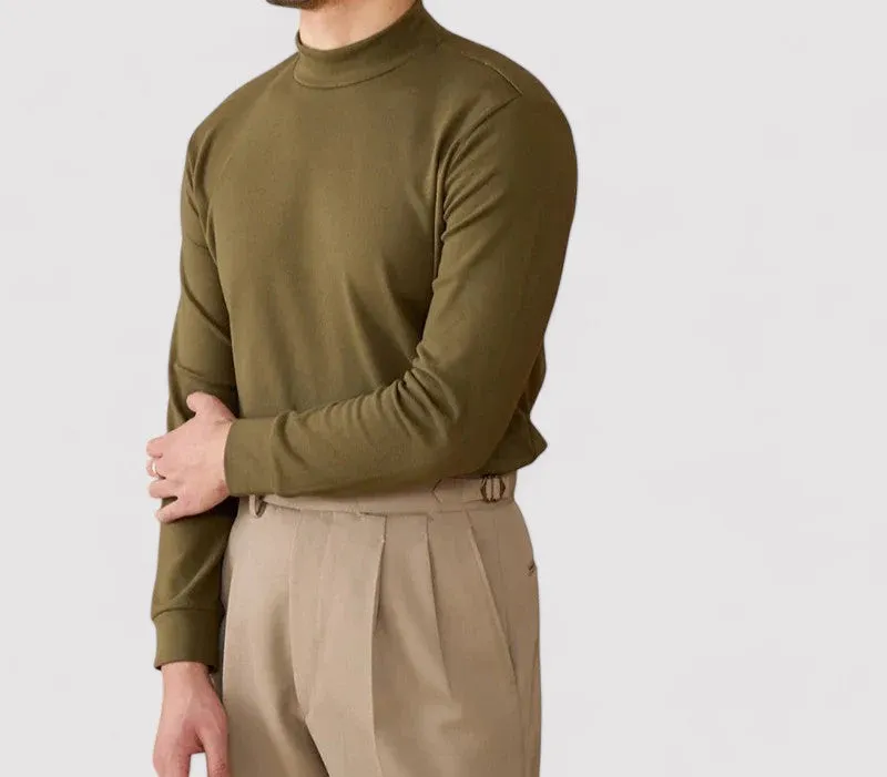 Ancien | Men's Soft Cashmere Half-Turtleneck Sweater