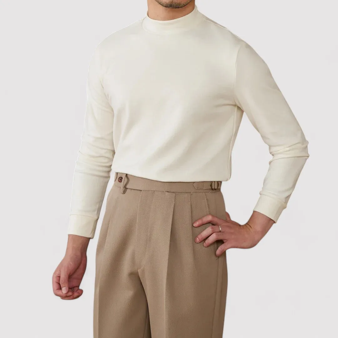 Ancien | Men's Soft Cashmere Half-Turtleneck Sweater