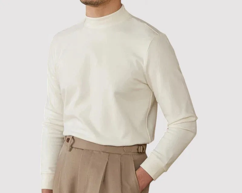 Ancien | Men's Soft Cashmere Half-Turtleneck Sweater