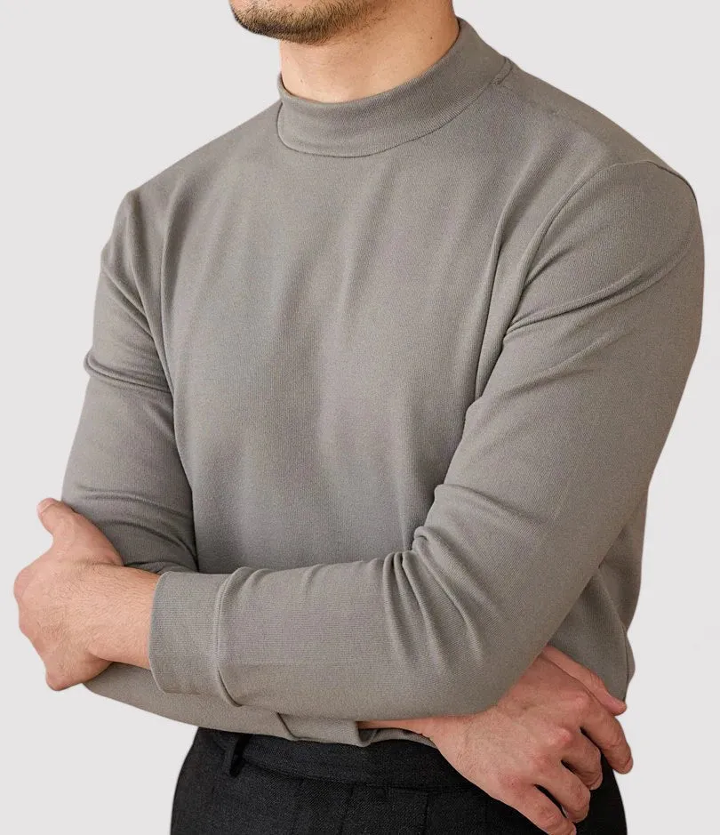 Ancien | Men's Soft Cashmere Half-Turtleneck Sweater
