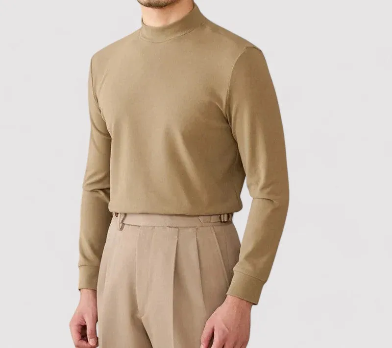 Ancien | Men's Soft Cashmere Half-Turtleneck Sweater
