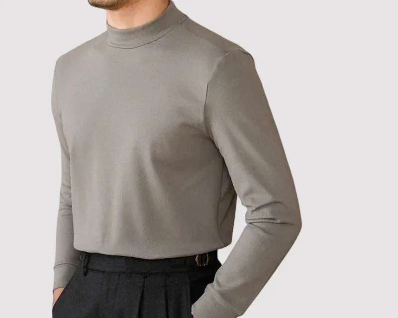 Ancien | Men's Soft Cashmere Half-Turtleneck Sweater