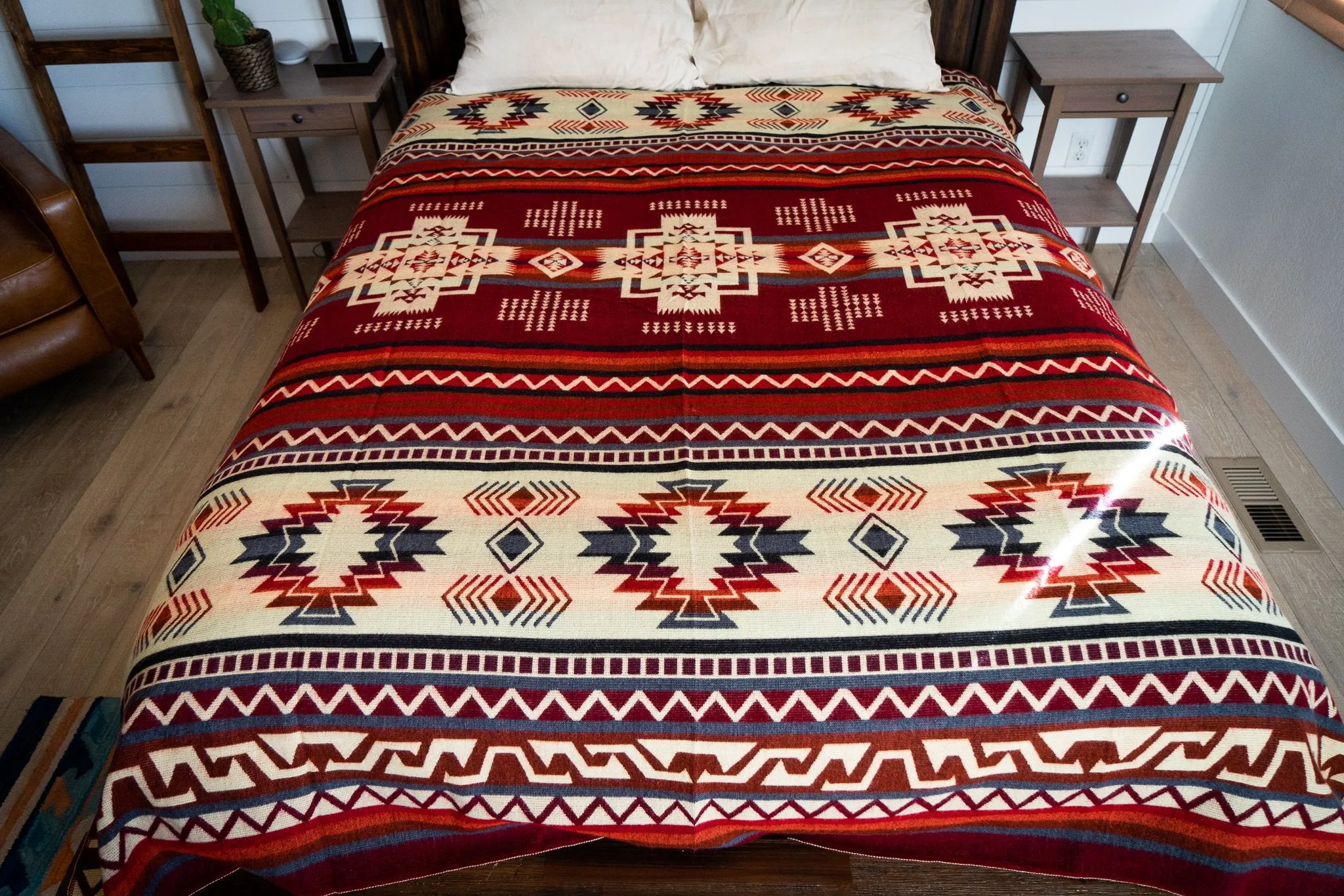 Andean Alpaca Wool Blanket - Wildfire