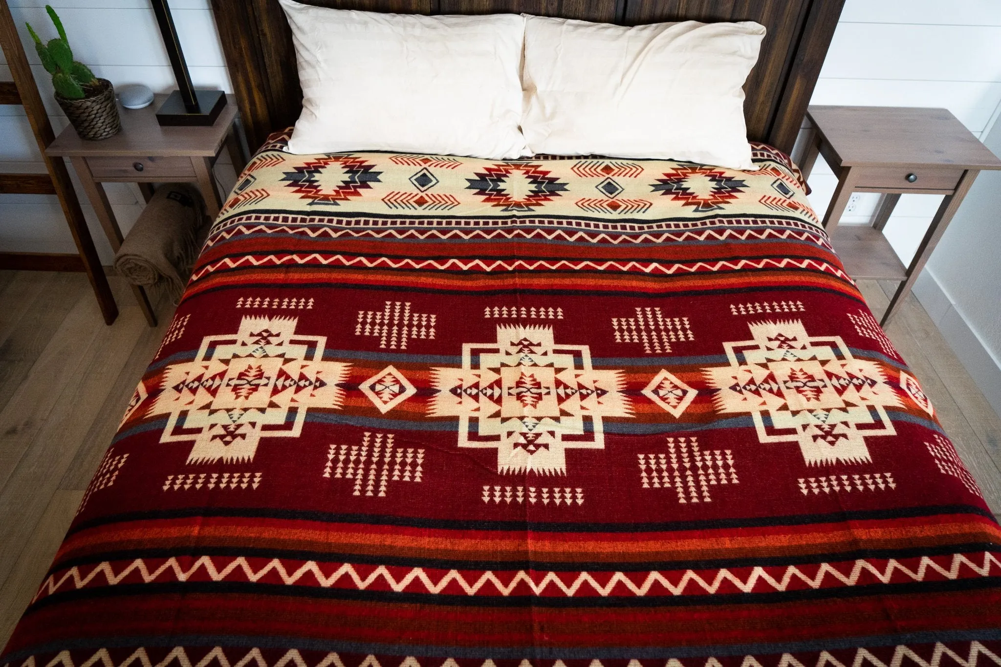 Andean Alpaca Wool Blanket - Wildfire