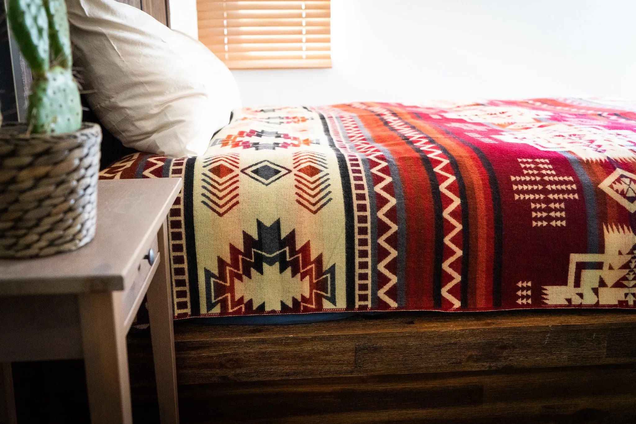 Andean Alpaca Wool Blanket - Wildfire