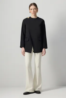 ASYMMETRIC CUT CREPE TUNIC