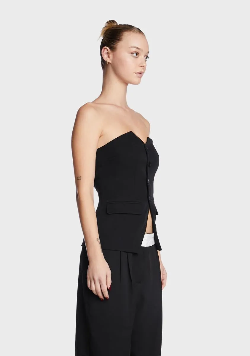 Athenia Strapless Tailored Top