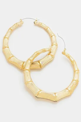 Bamboo Hoop Earrings [2 Colors]
