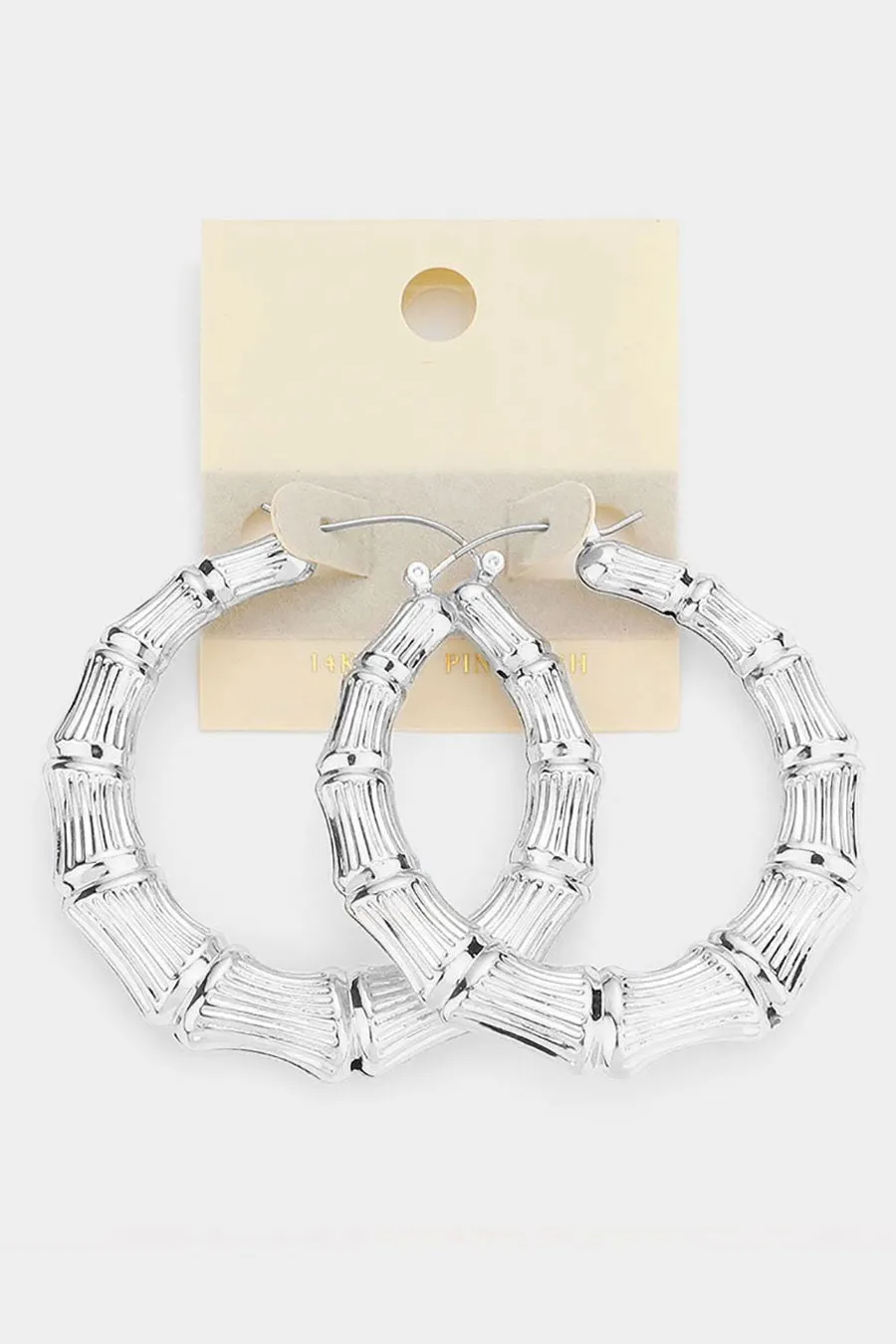 Bamboo Hoop Earrings [2 Colors]