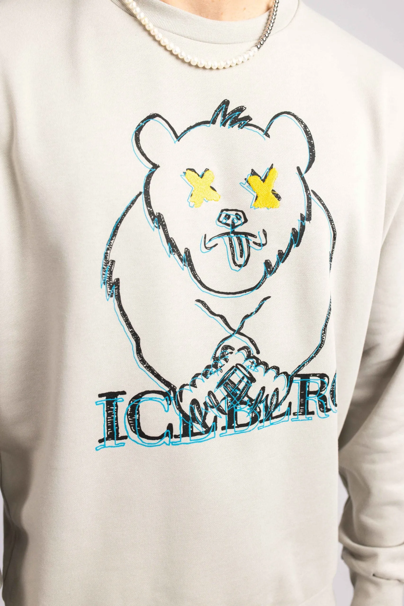 Bear Logo 5C Sweatshirt (Grey) - I24E01563411323