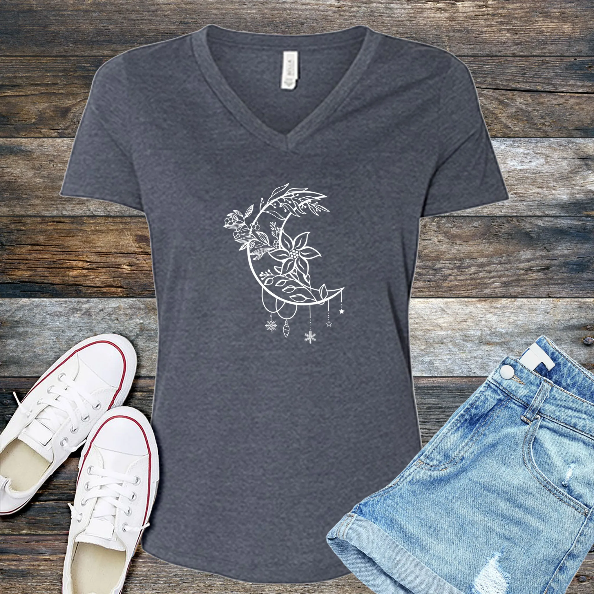 Blooming Moon V-Neck