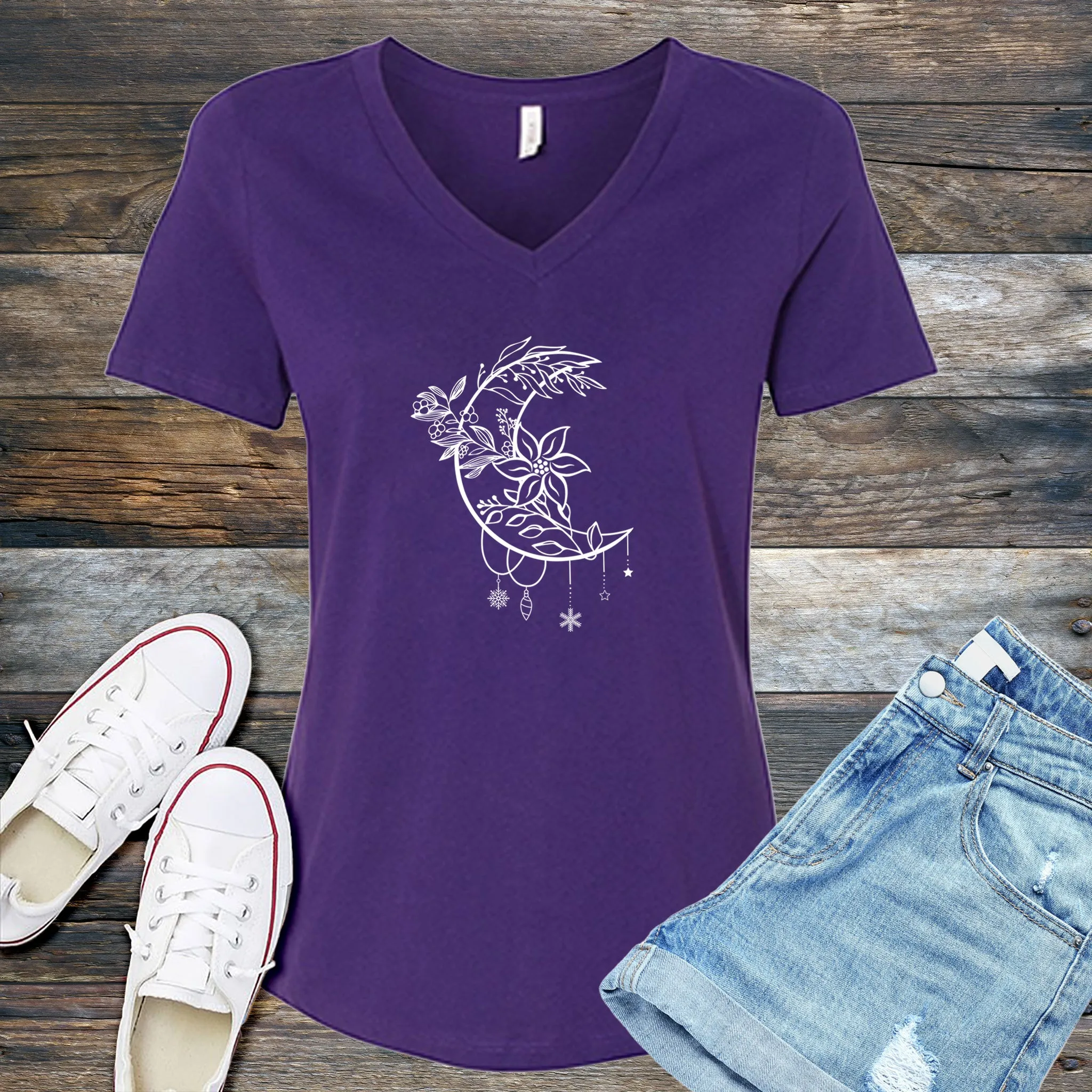 Blooming Moon V-Neck
