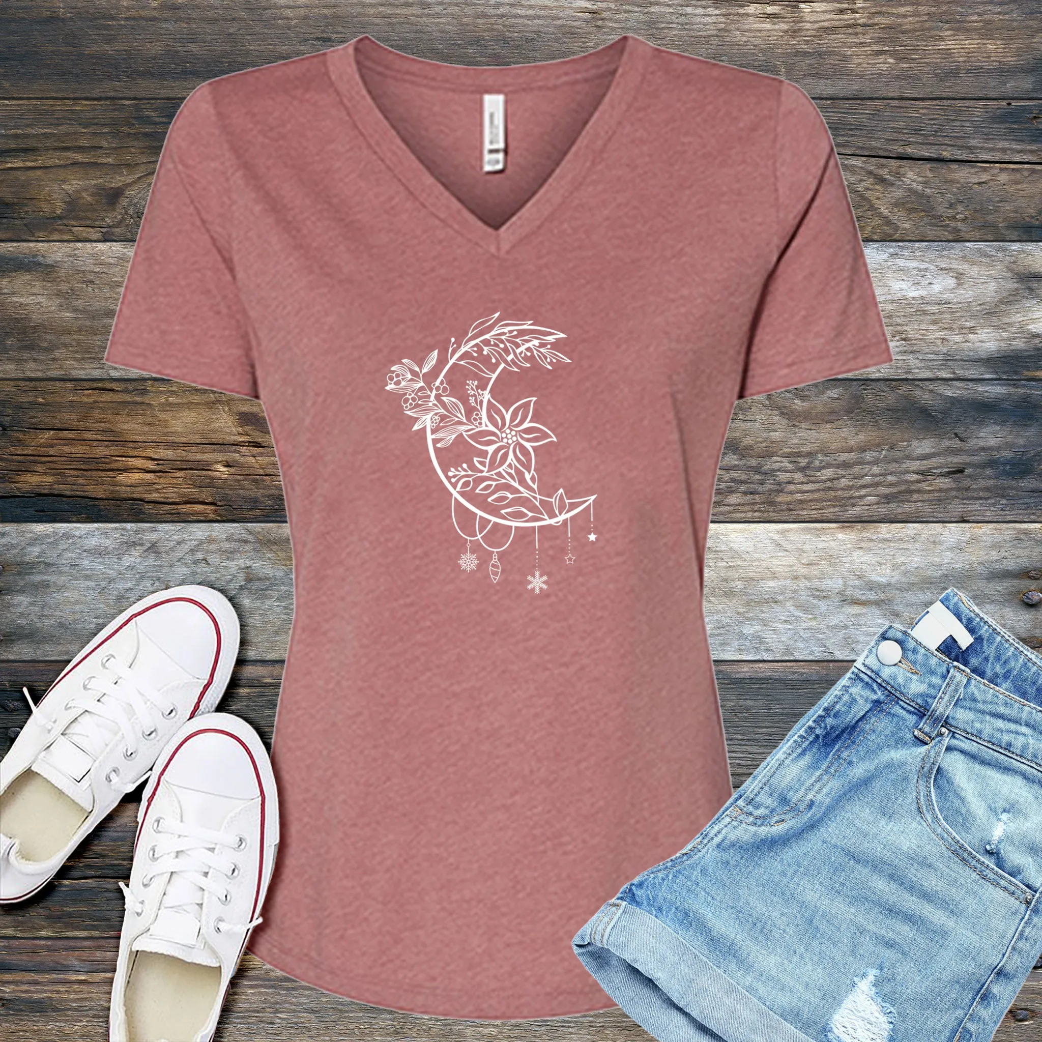 Blooming Moon V-Neck