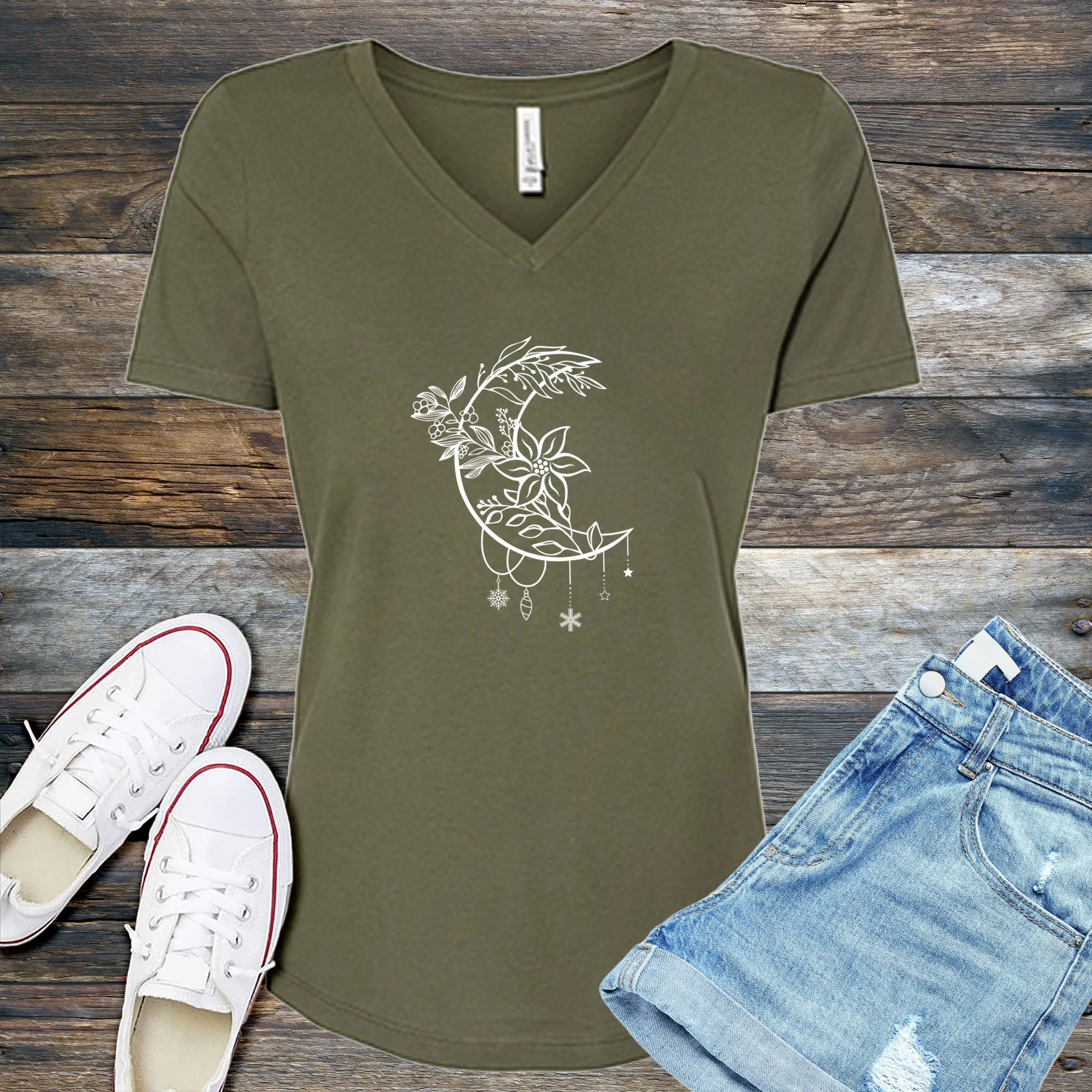 Blooming Moon V-Neck