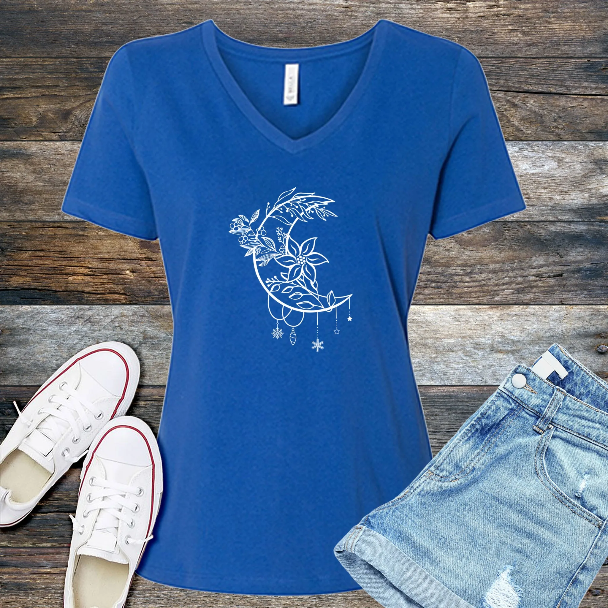 Blooming Moon V-Neck