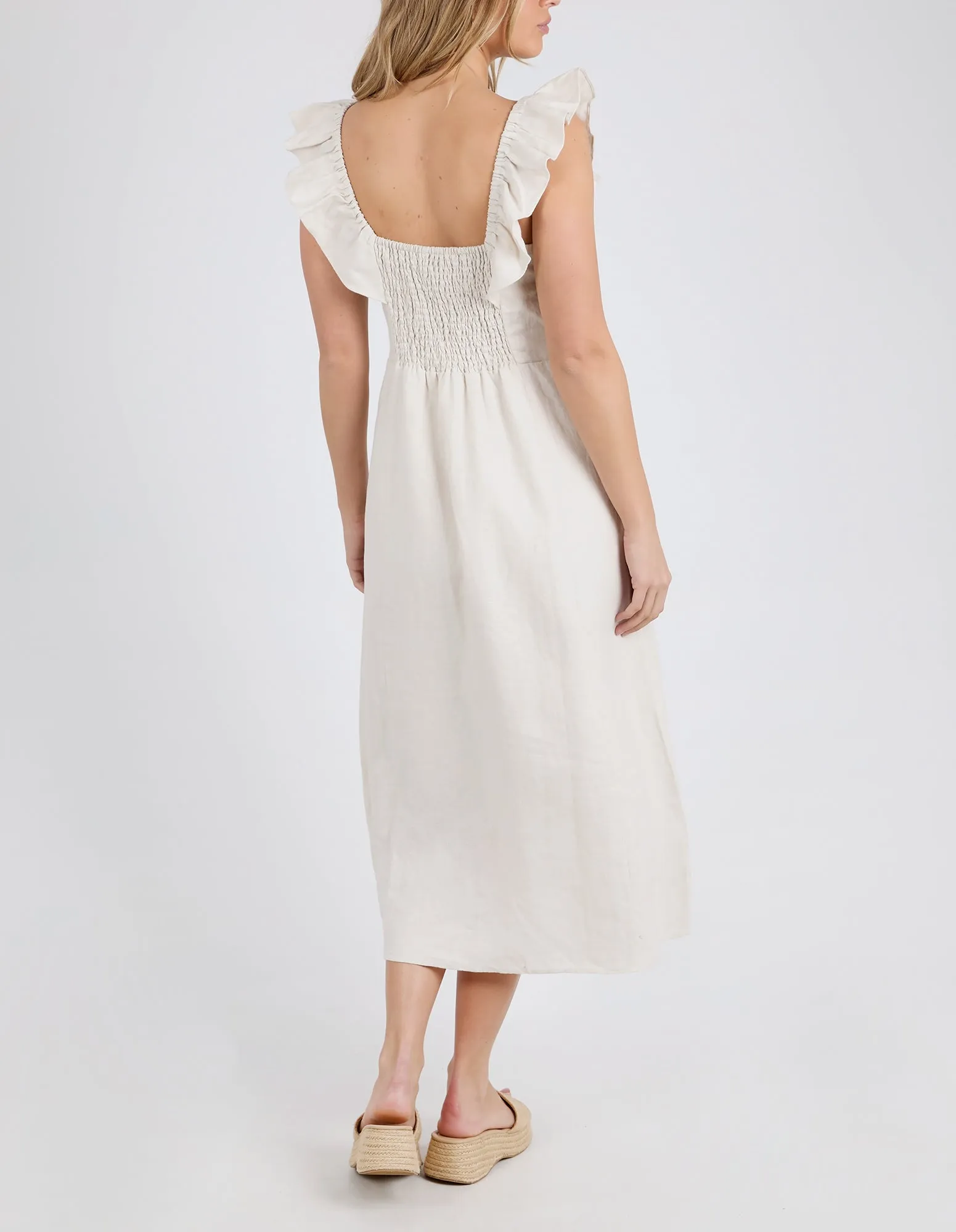Bonifacio Dress - Oatmeal Linen