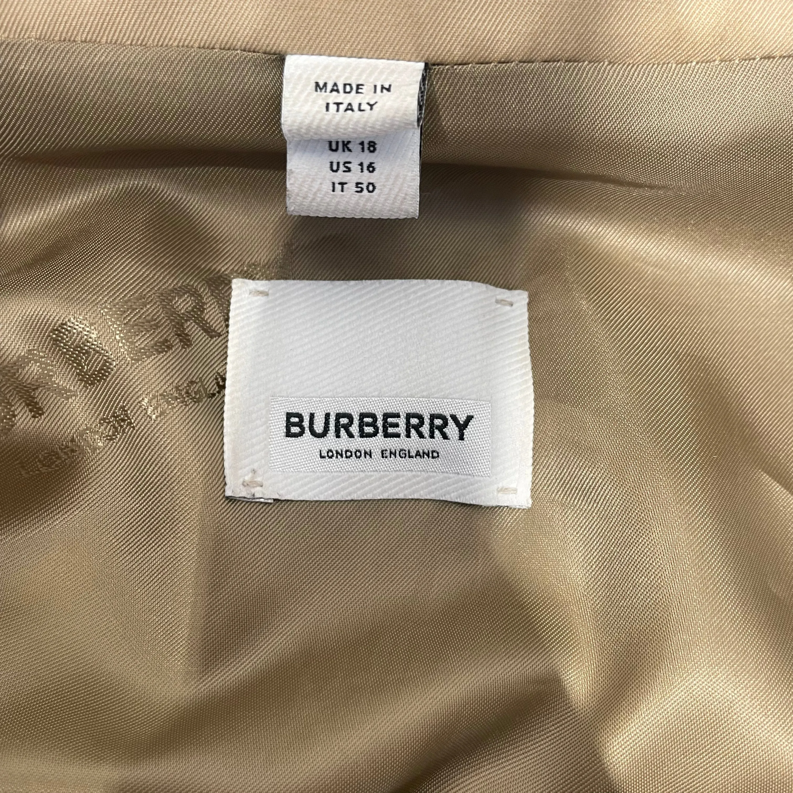 BURBERRY/Tailored Jkt/16/Cotton/KHK/