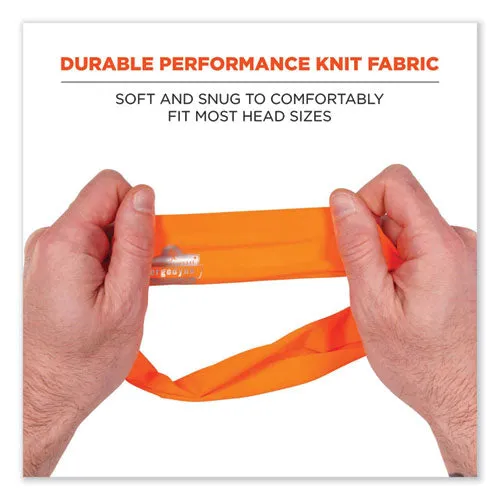 Chill-its 6634 Performance Knit Cooling Headband, Polyester/spandex, One Size Fits Most, Orange, Ships In 1-3 Business Days