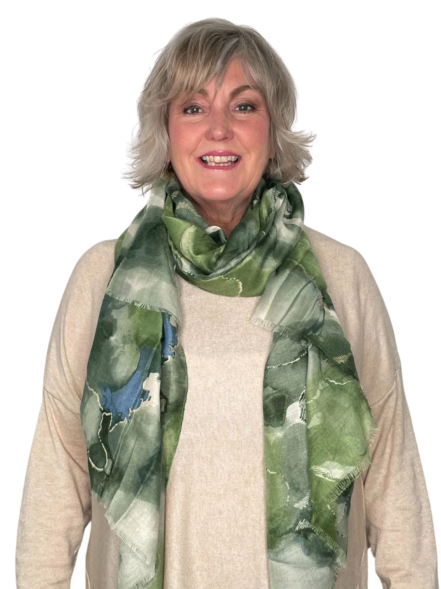 Clara Marbled Gold Detail Scarf