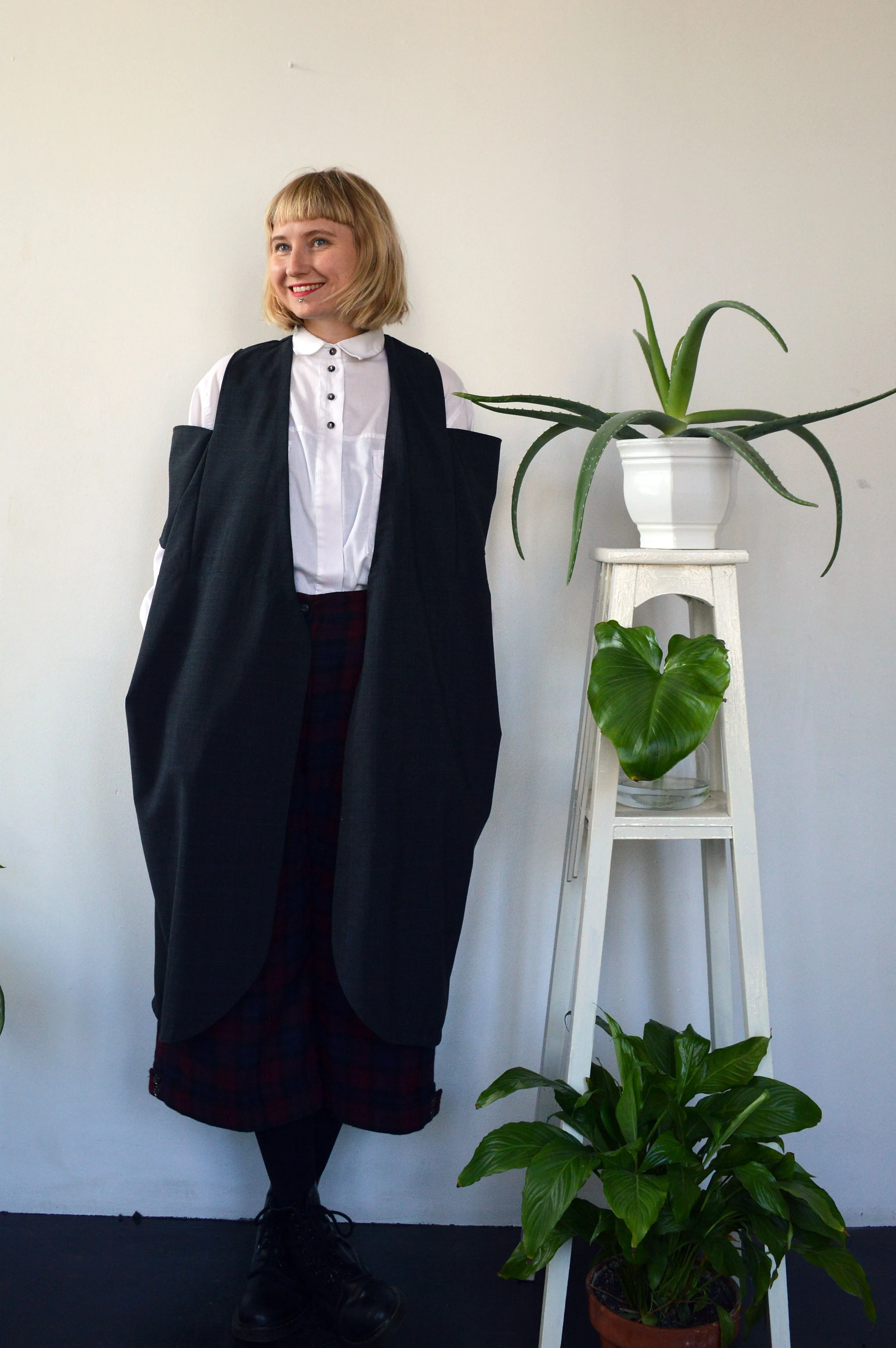 Cold Shoulder winter kimono/ dress/ jacket