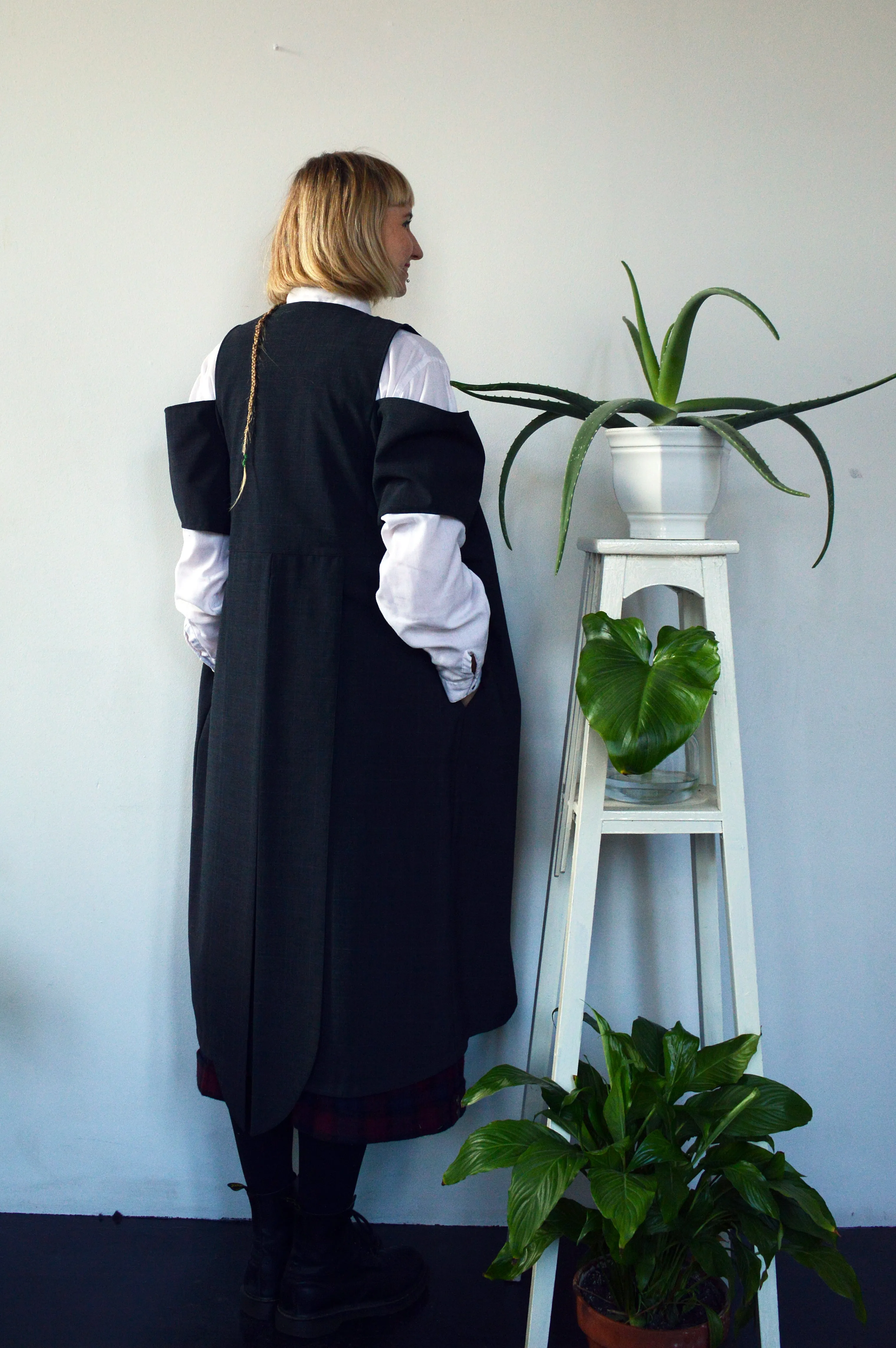 Cold Shoulder winter kimono/ dress/ jacket