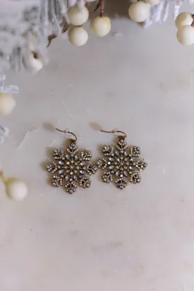 Coldest Winter Crystal Snowflake Earrings