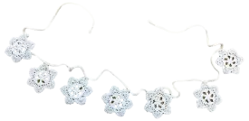 Crocheted Snowflake Holiday Garland