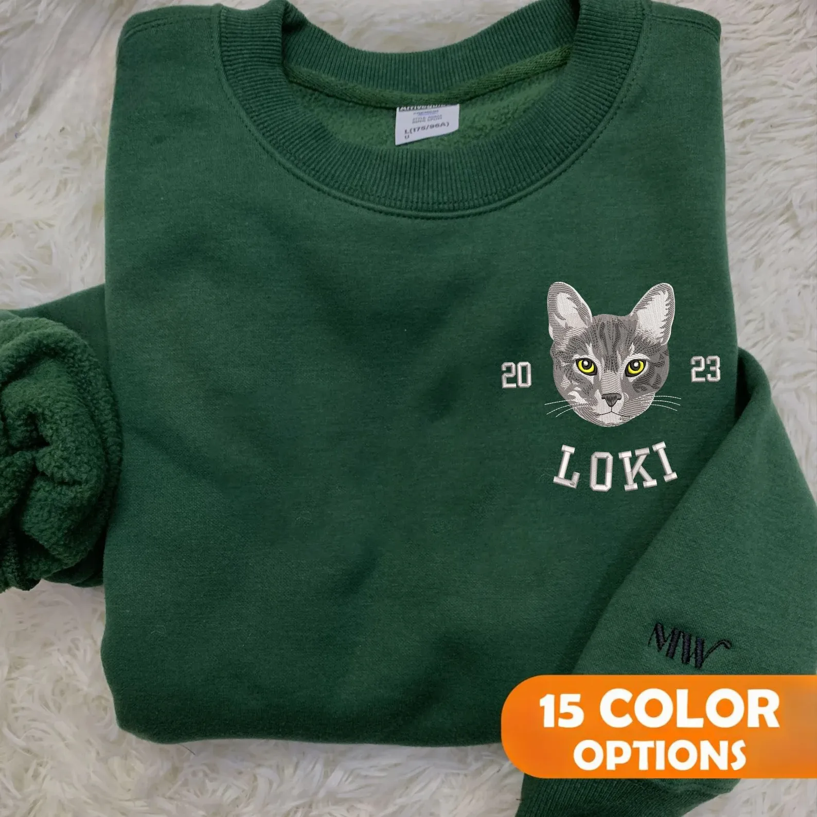 Custom Dog & Cat Sweatshirt  -  Personalized Embroidered Hoodie for Pet Lovers