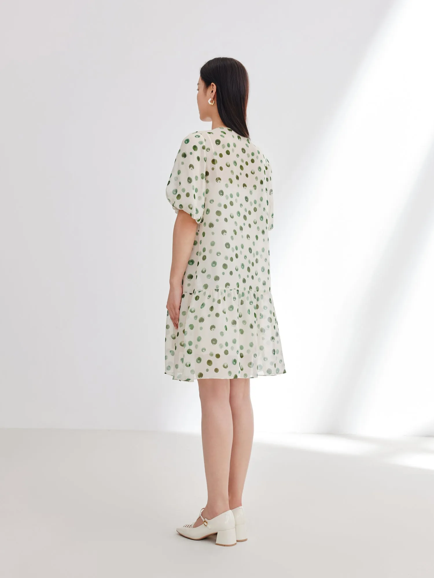 EP YAYING Silk Chiffon Dress