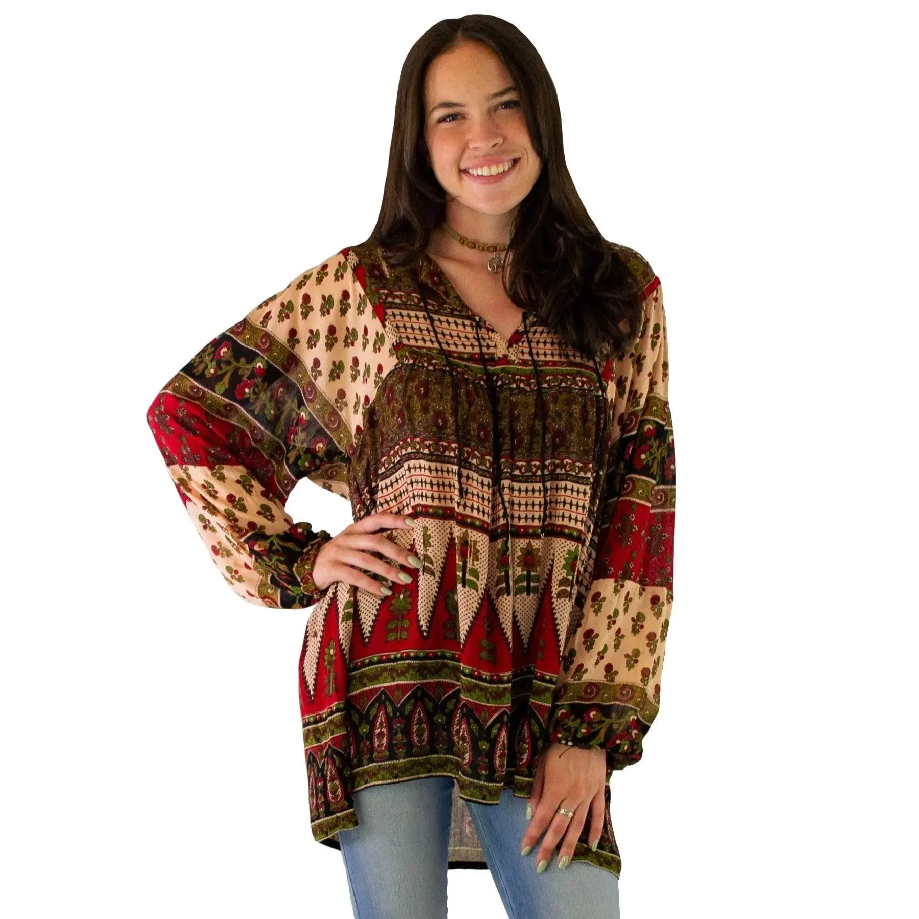 Flowy Peasant Blouse