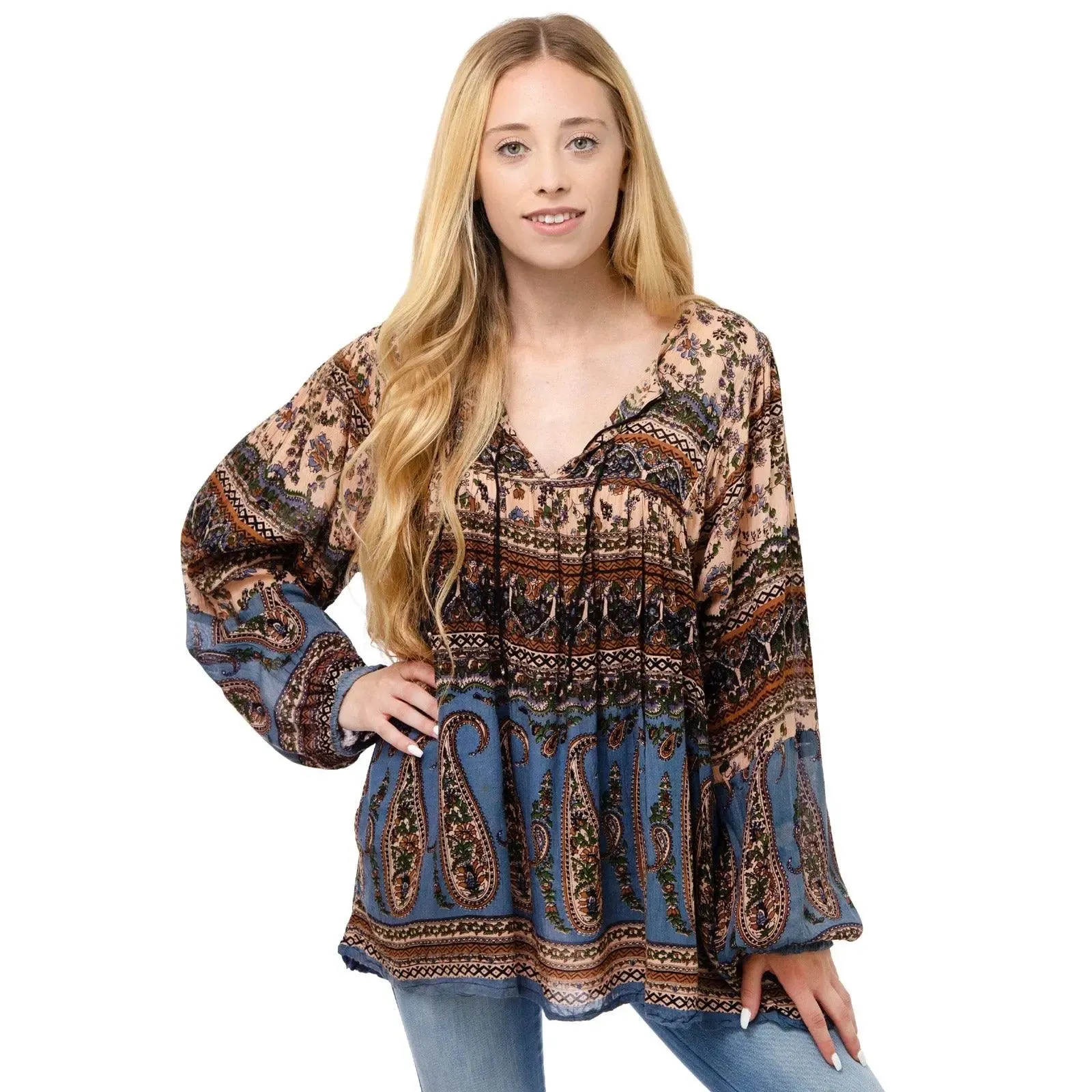 Flowy Peasant Blouse