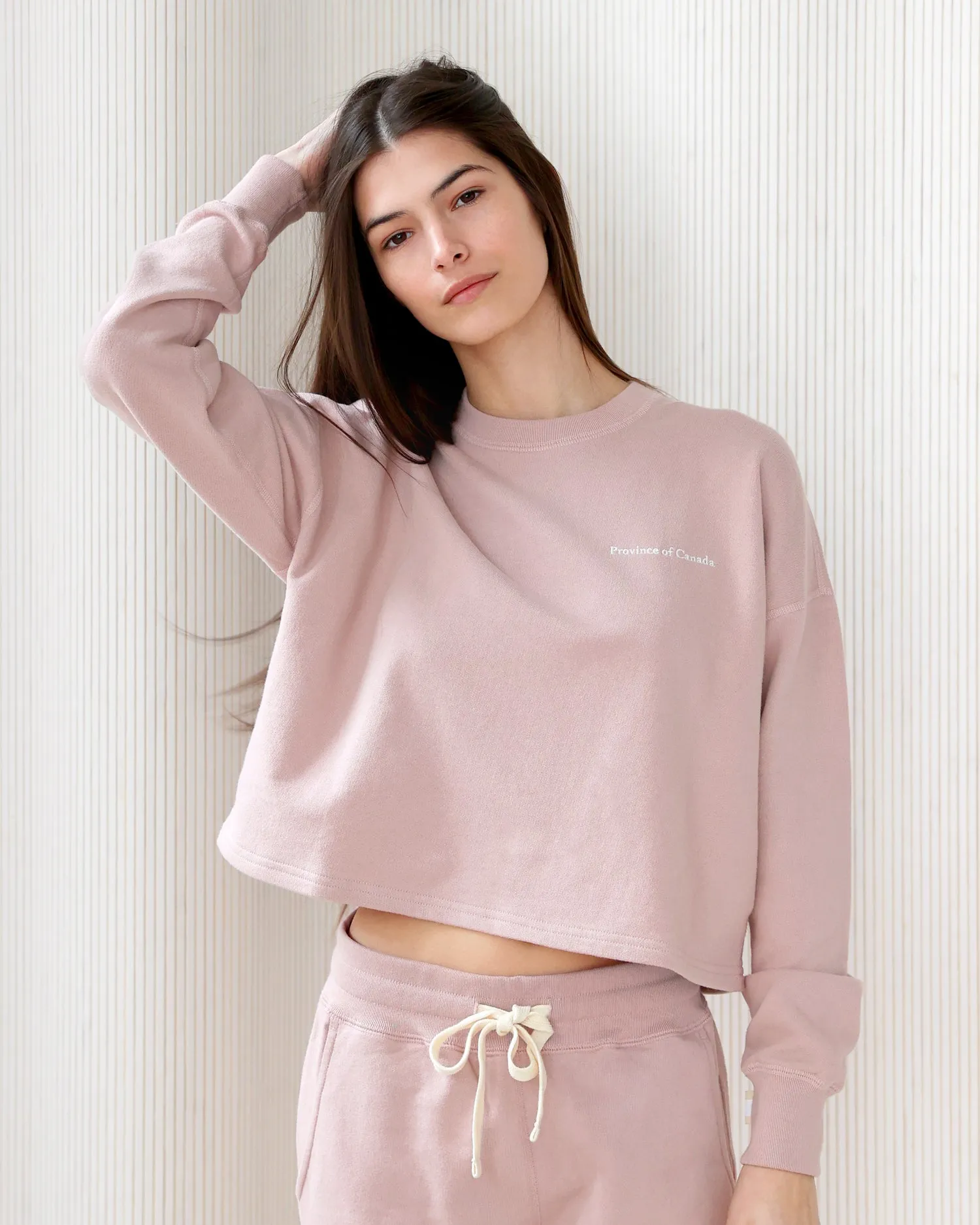 French Terry Crop Sweatshirt Dark Dusk