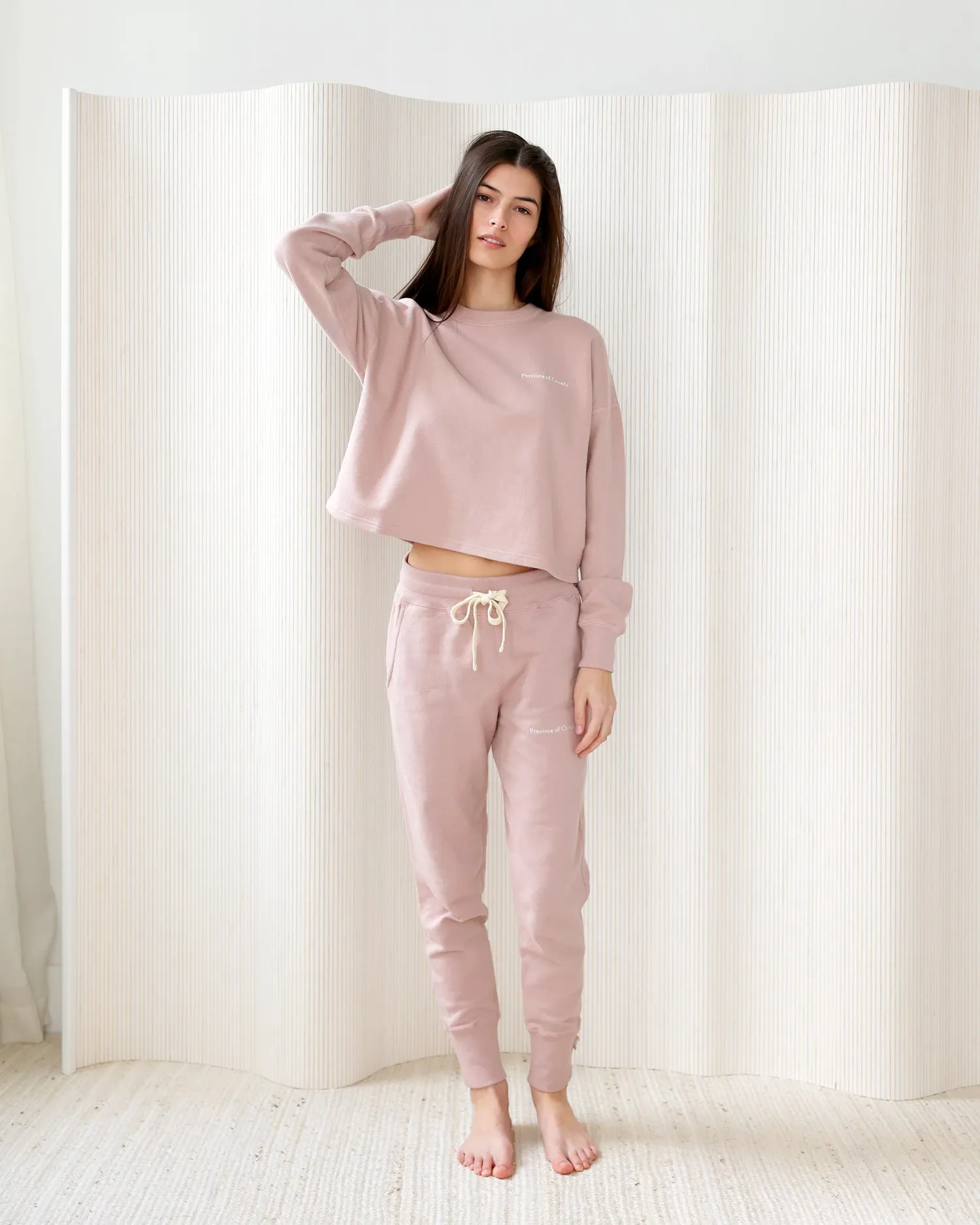 French Terry Crop Sweatshirt Dark Dusk