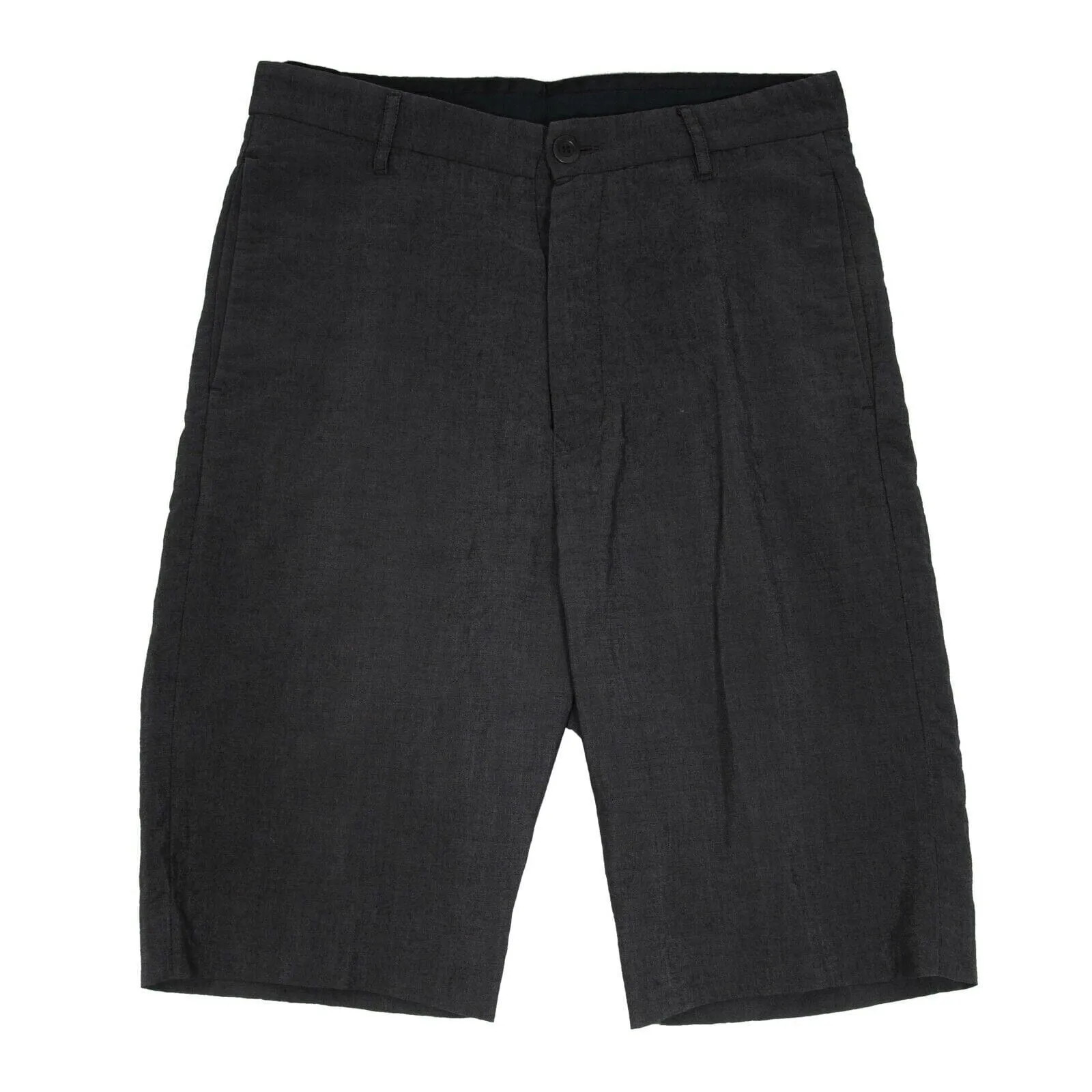 Grey Antracite Mohair Wool Tailored Pod Shorts
