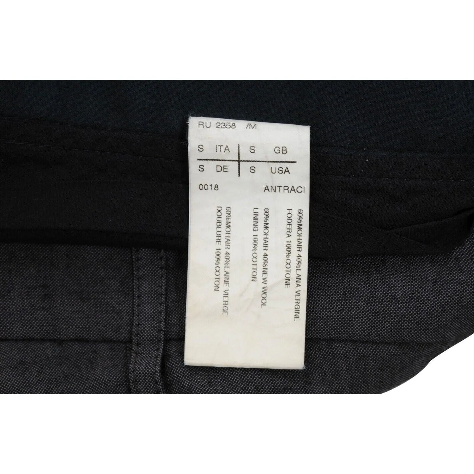Grey Antracite Mohair Wool Tailored Pod Shorts
