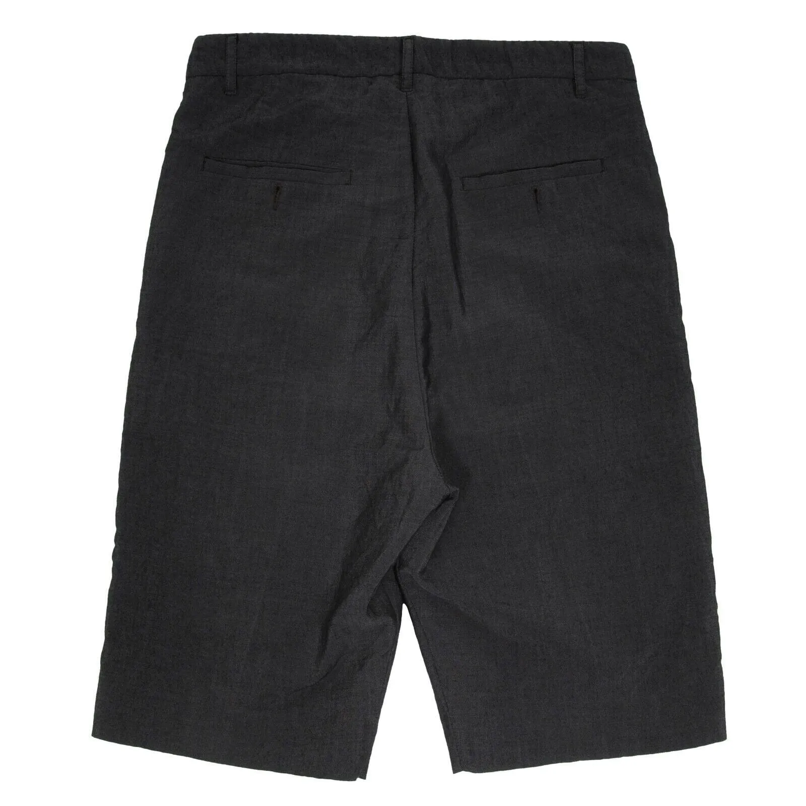 Grey Antracite Mohair Wool Tailored Pod Shorts