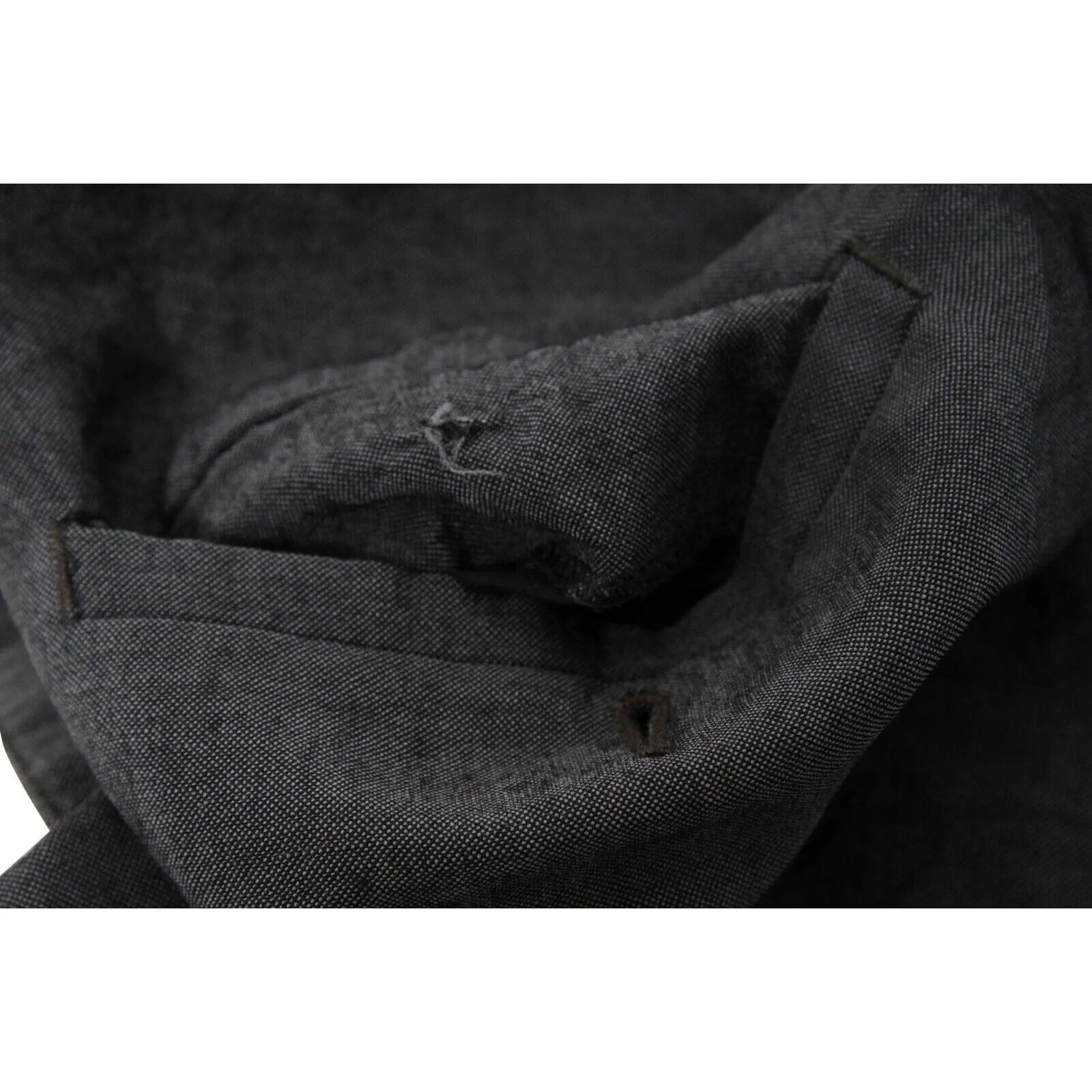 Grey Antracite Mohair Wool Tailored Pod Shorts