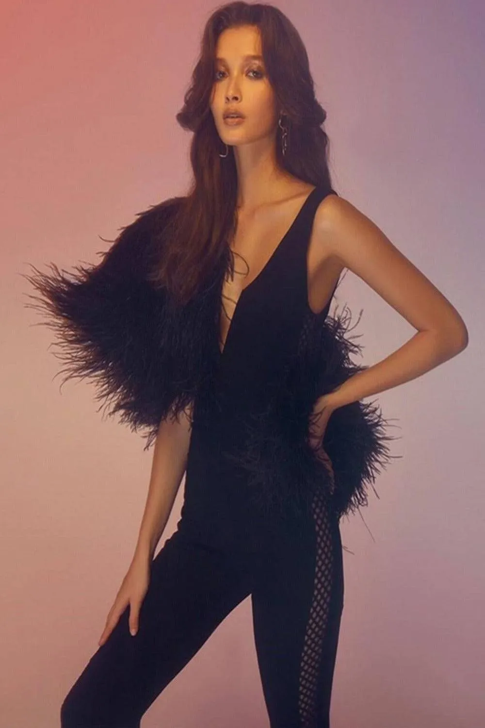 Hanna Black Lace Up Jumpsuit