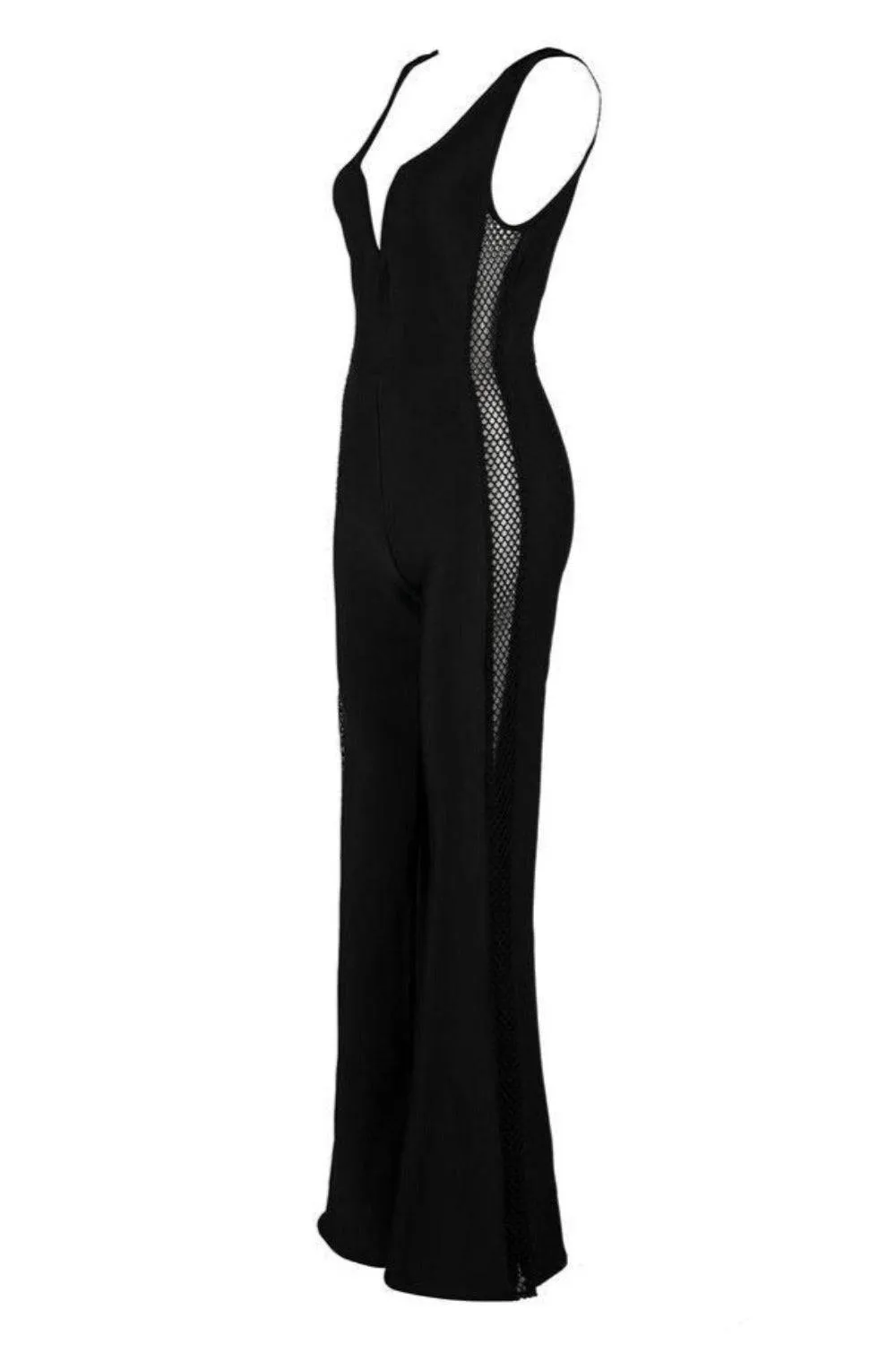 Hanna Black Lace Up Jumpsuit