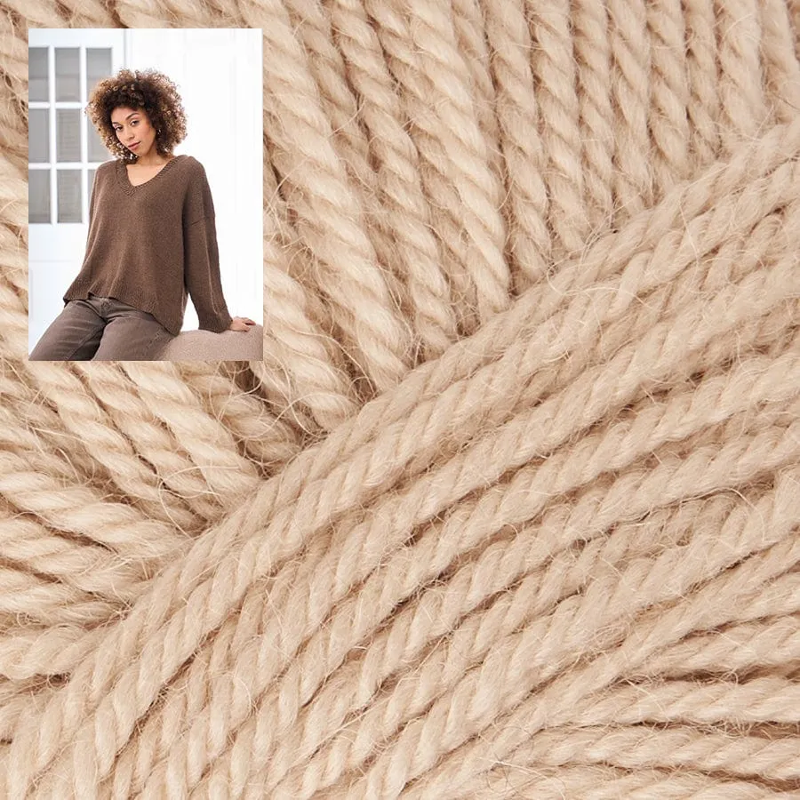 HEACHAM V-neck Sweater Kit in Alpaca Wool
