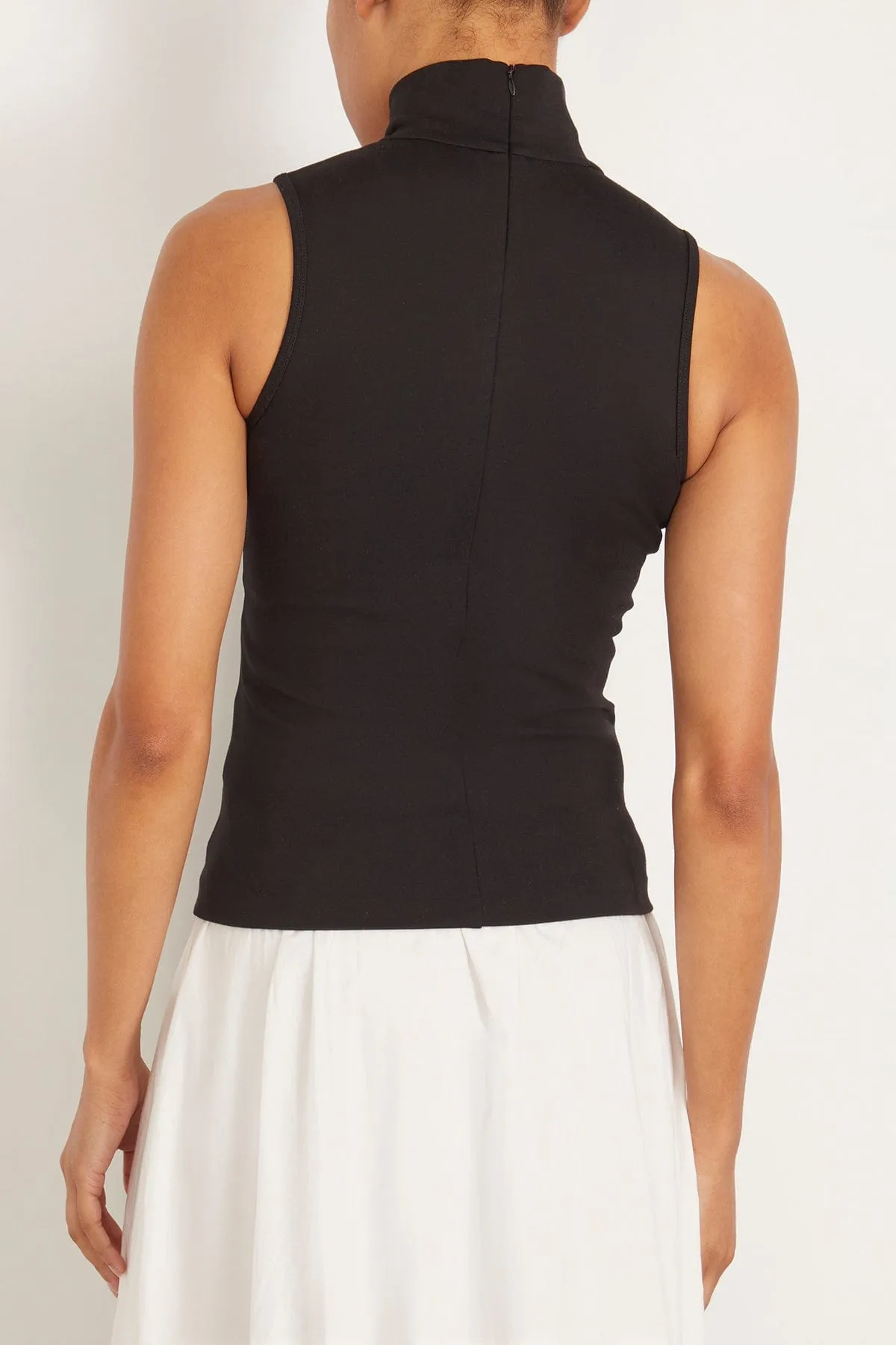 Irina Ponte Tank Top in Black