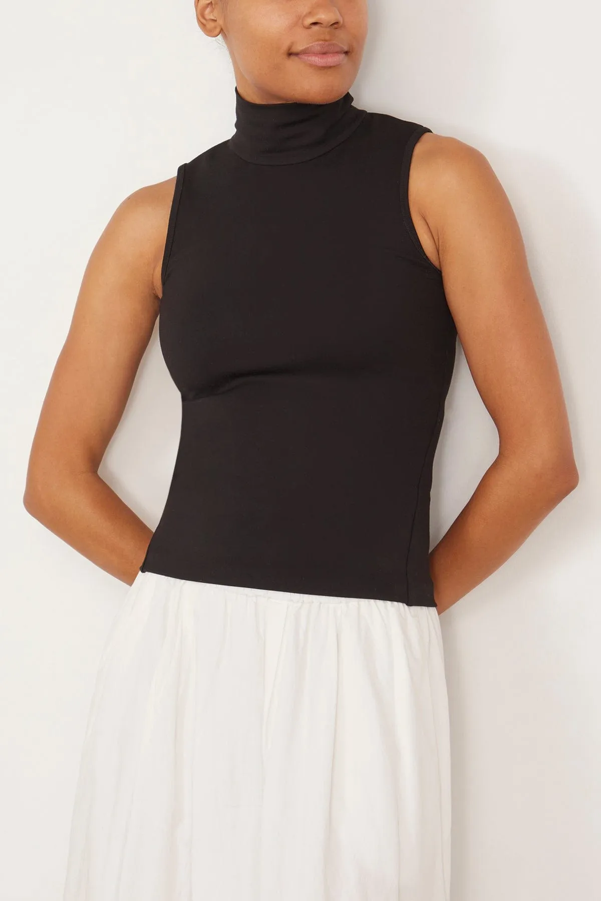 Irina Ponte Tank Top in Black